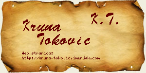 Kruna Toković vizit kartica